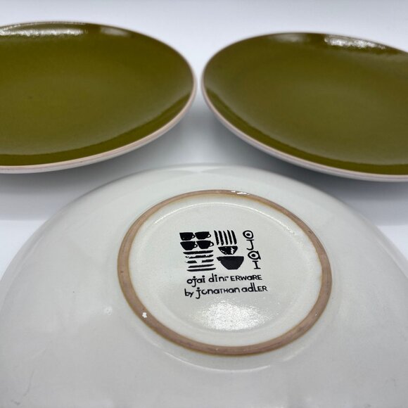 Jonathan Adler Ojai Dinnerware Green Side Plates, Set of Three - Picture 5 of 6